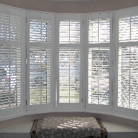 Shutters in Bay Windows create an immaculate style