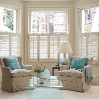 Provide privacy whilst maintaining the amount of natural light entering your room with Cafe style shutters